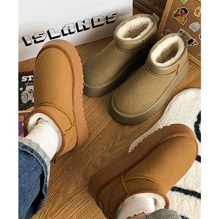 ショート厚底ムートンブーツ | aimoha  | 詳細画像6 