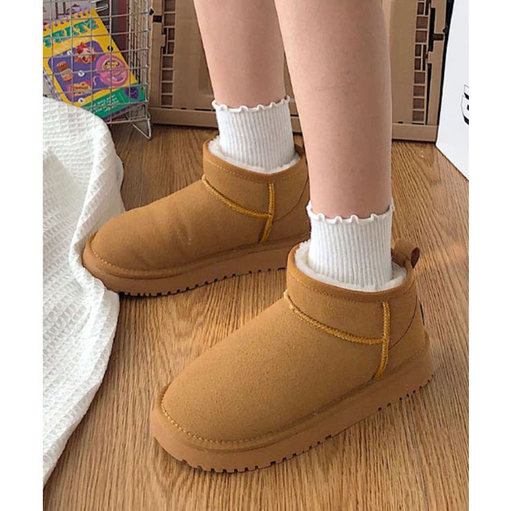 ショート厚底ムートンブーツ | aimoha  | 詳細画像9 