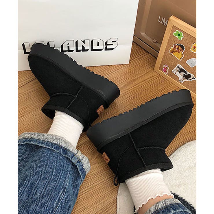 ショート厚底ムートンブーツ | aimoha  | 詳細画像7 