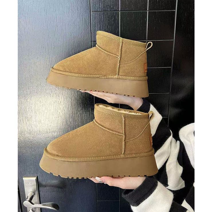 ショート厚底ムートンブーツ | aimoha  | 詳細画像4 