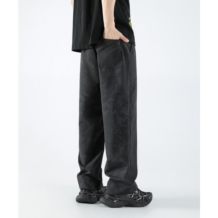 カモフラージュ柄プリントワイドパンツ Camouflage print | aimoha men | 詳細画像6 