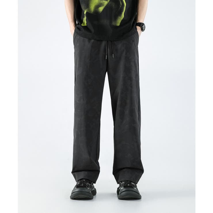 カモフラージュ柄プリントワイドパンツ Camouflage print | aimoha men | 詳細画像5 