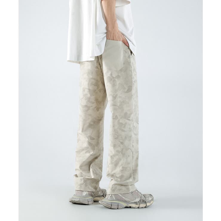 カモフラージュ柄プリントワイドパンツ Camouflage print | aimoha men | 詳細画像8 