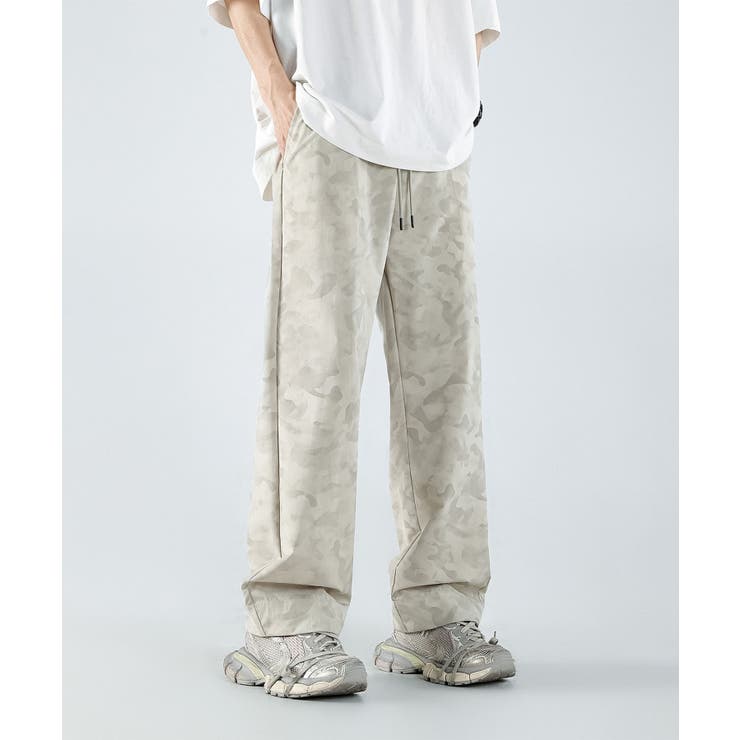 カモフラージュ柄プリントワイドパンツ Camouflage print | aimoha men | 詳細画像11 