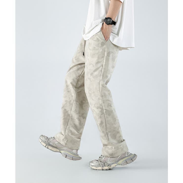 カモフラージュ柄プリントワイドパンツ Camouflage print | aimoha men | 詳細画像7 