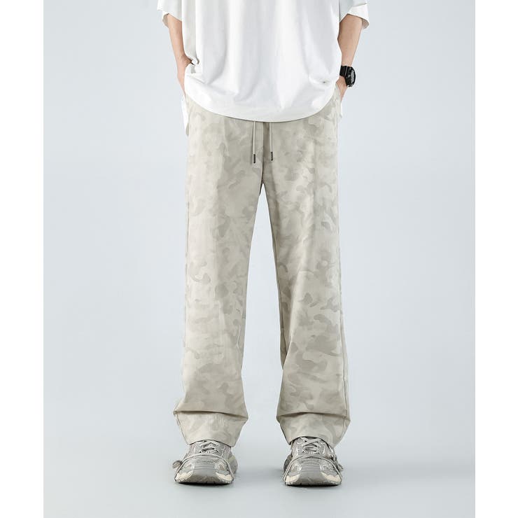 カモフラージュ柄プリントワイドパンツ Camouflage print | aimoha men | 詳細画像10 