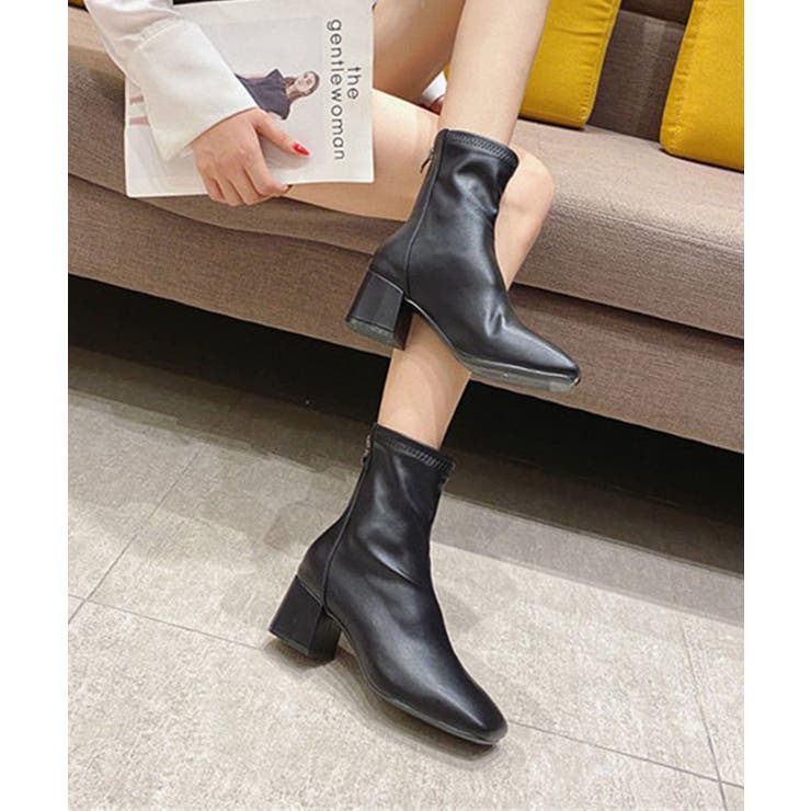 スクエアトゥ ショートブーツ | aimoha  | 詳細画像5 