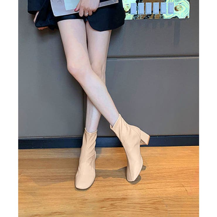 スクエアトゥ ショートブーツ | aimoha  | 詳細画像9 