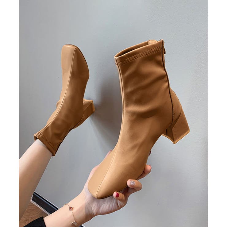 スクエアトゥ ショートブーツ | aimoha  | 詳細画像7 