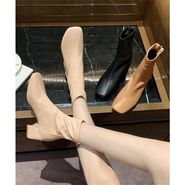 スクエアトゥ ショートブーツ | aimoha  | 詳細画像14 