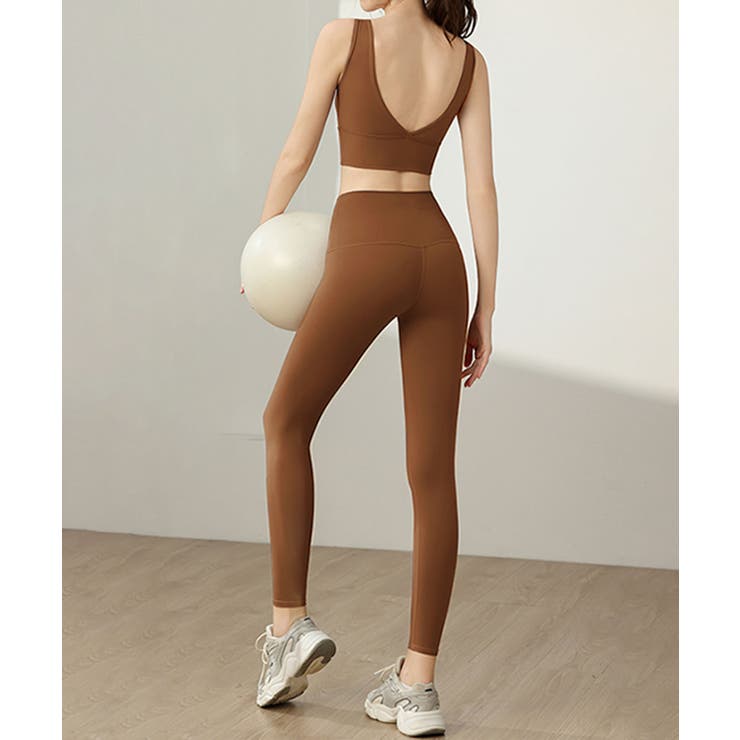 ヨガウェアタンクトップ+ハイウエストレギンス 上下セットアップ | aimoha  | 詳細画像13 