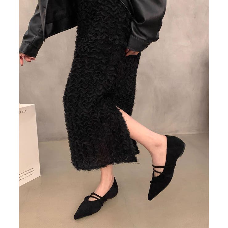 ストラップデザインポインテッドトゥフラットシューズ | aimoha  | 詳細画像7 