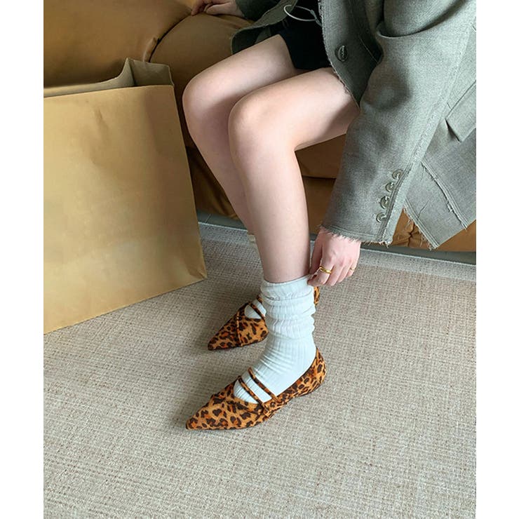 ストラップデザインポインテッドトゥフラットシューズ | aimoha  | 詳細画像9 