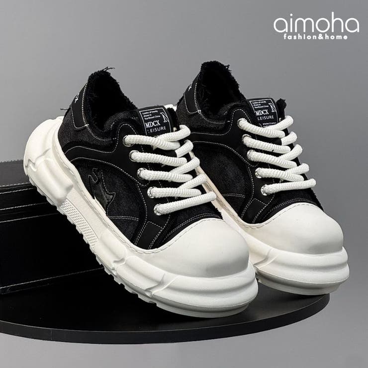 メンズ 厚底デニムダッドスニーカー | aimoha men | 詳細画像1 