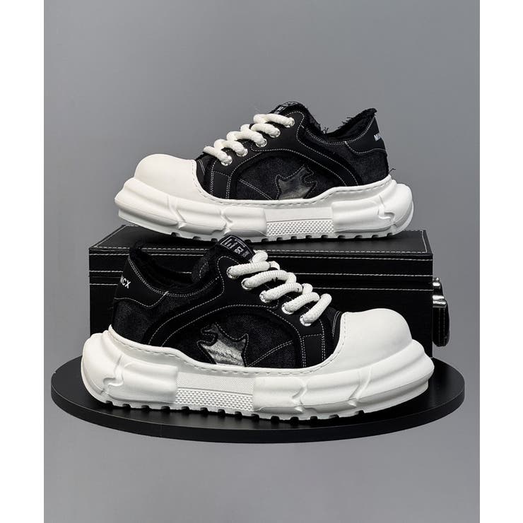 メンズ 厚底デニムダッドスニーカー | aimoha men | 詳細画像2 