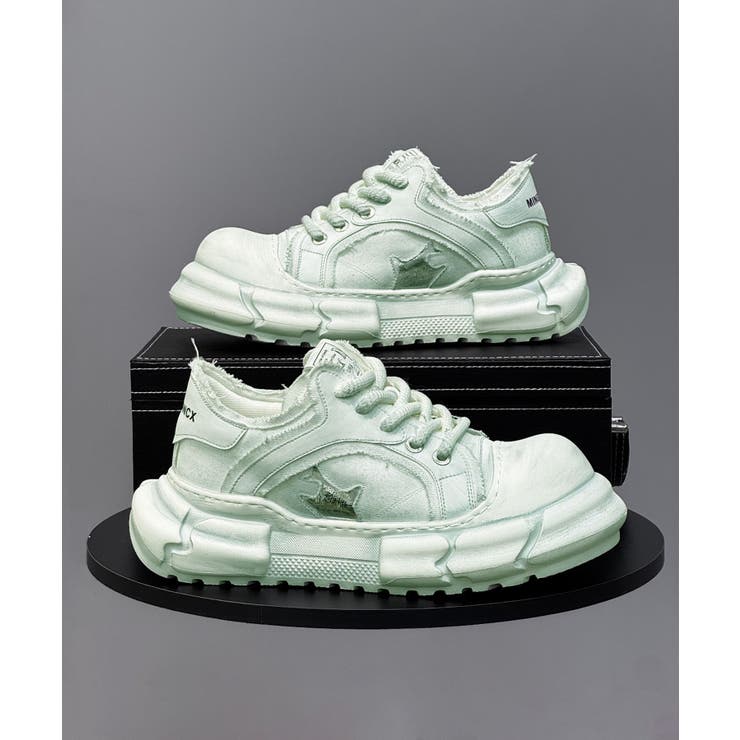 メンズ 厚底デニムダッドスニーカー | aimoha men | 詳細画像4 