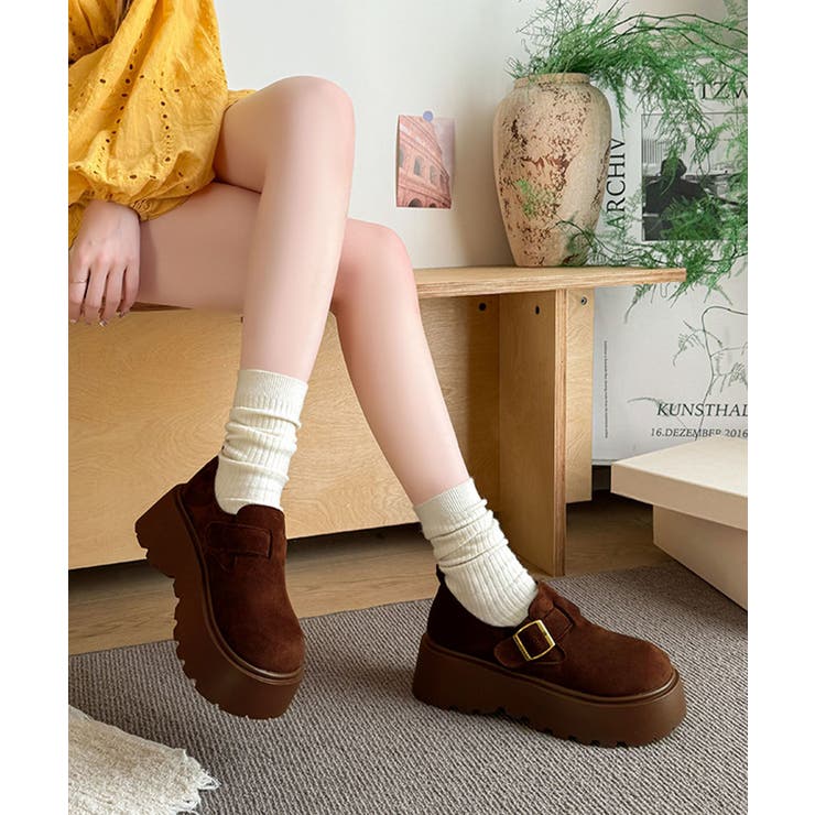 スエード調6cm厚底シューズ | aimoha  | 詳細画像12 