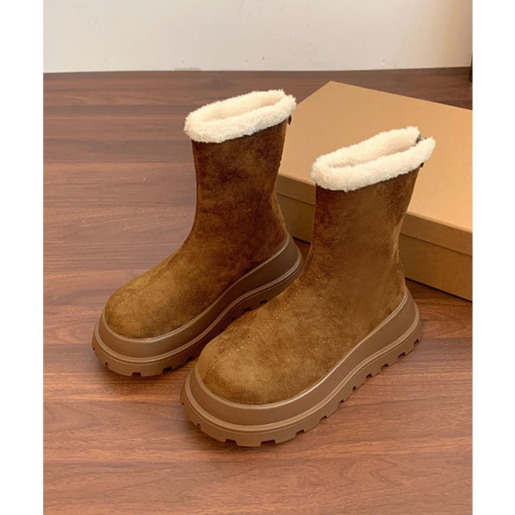 厚底ショートムートンブーツ | aimoha  | 詳細画像2 