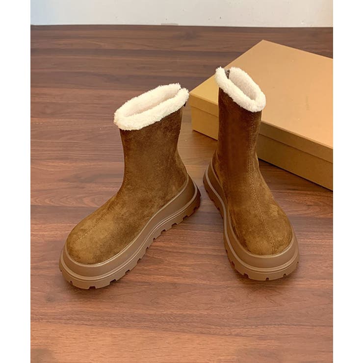 厚底ショートムートンブーツ | aimoha  | 詳細画像4 