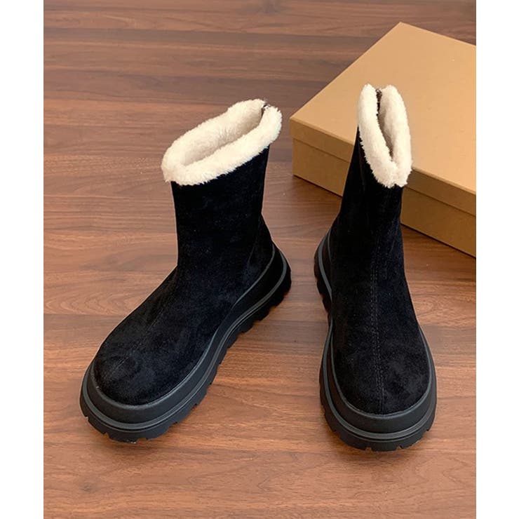 厚底ショートムートンブーツ | aimoha  | 詳細画像14 