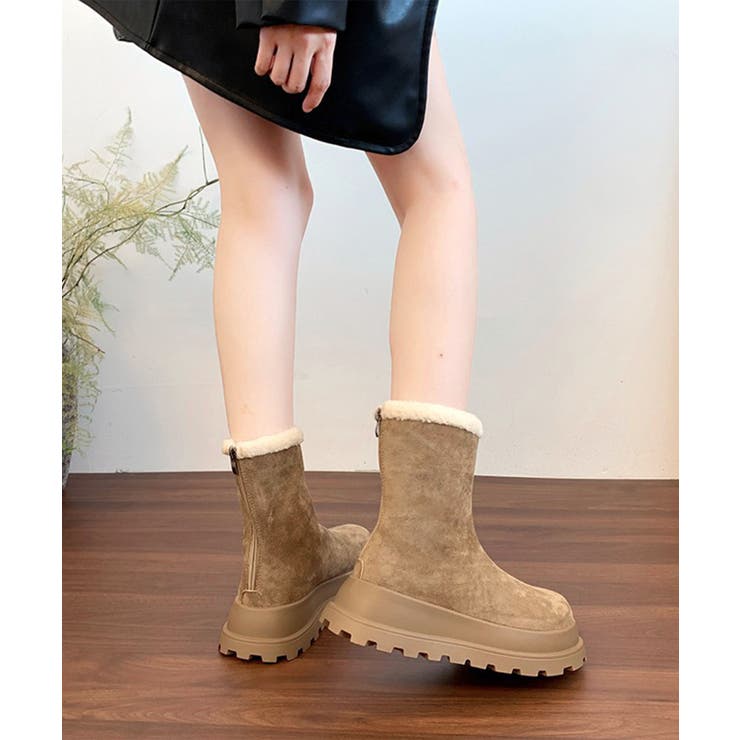 厚底ショートムートンブーツ | aimoha  | 詳細画像6 