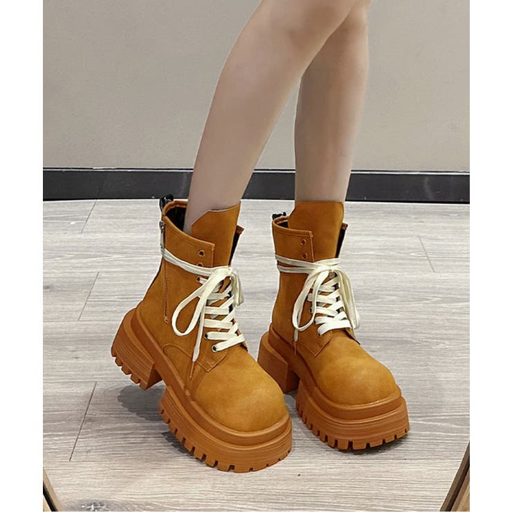 厚底シューレースブーツ | aimoha  | 詳細画像3 