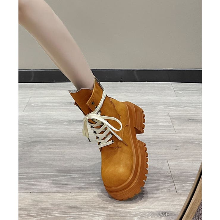 厚底シューレースブーツ | aimoha  | 詳細画像4 