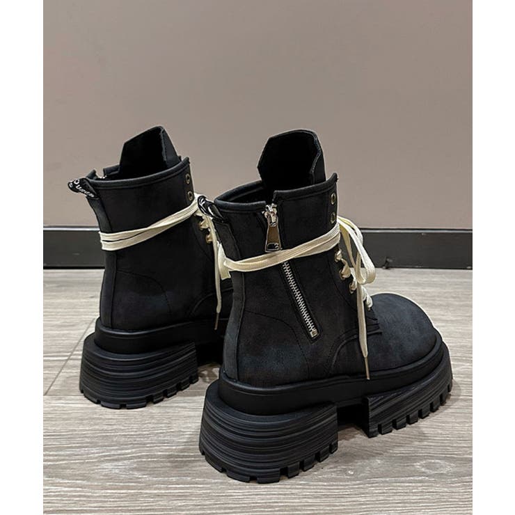 厚底シューレースブーツ | aimoha  | 詳細画像11 