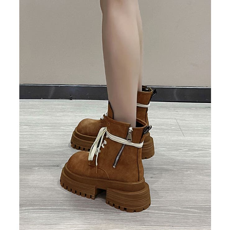 厚底シューレースブーツ | aimoha  | 詳細画像7 