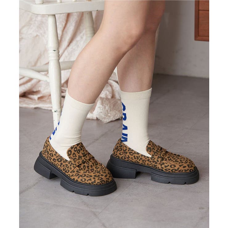 レオパード | 厚底ローファー | aimoha 