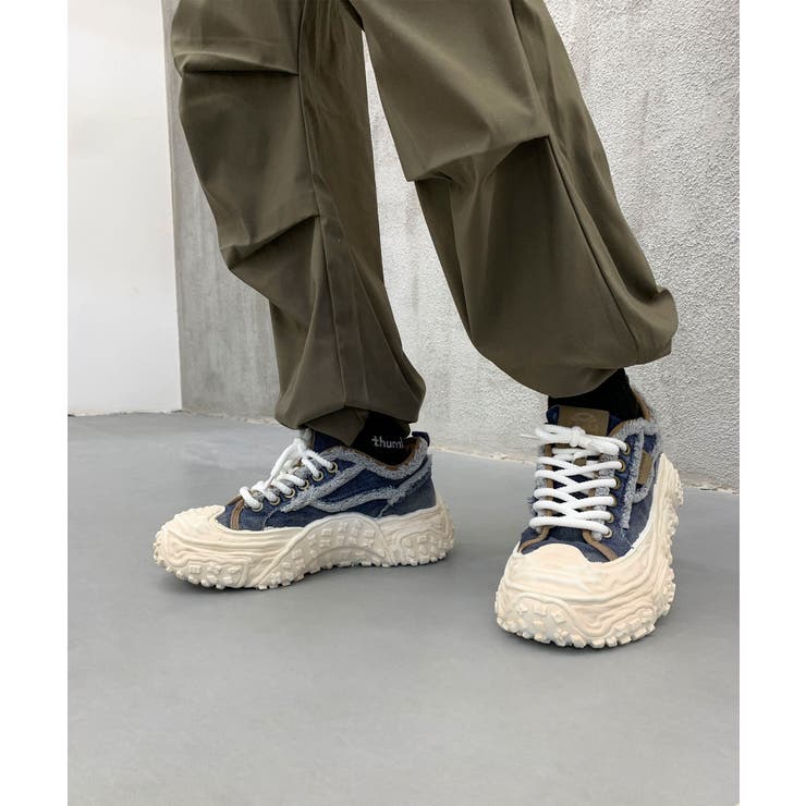 デニム厚底スニーカー/Denim platform sneakers | aimoha  | 詳細画像3 