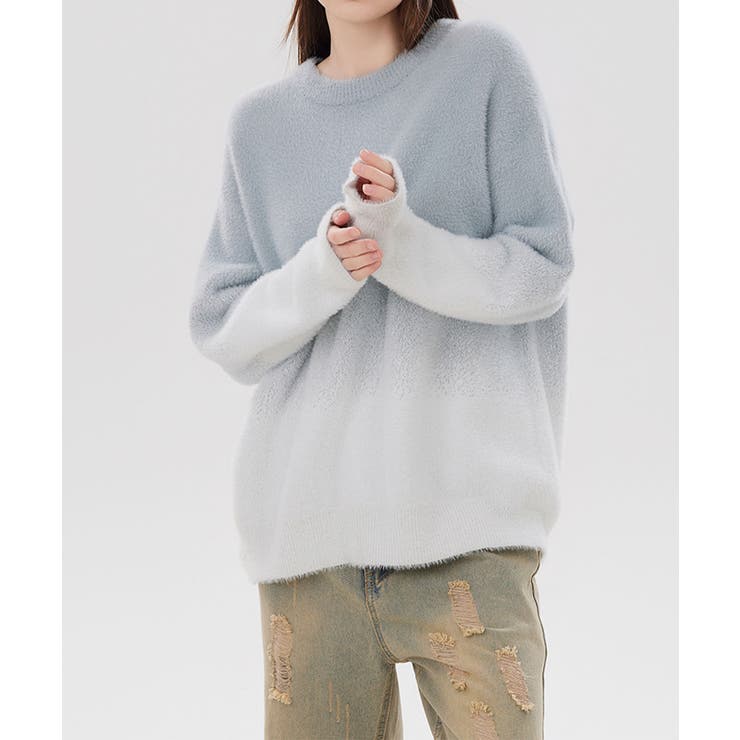 クルーネックニット/crew neck knit | aimoha  | 詳細画像6 