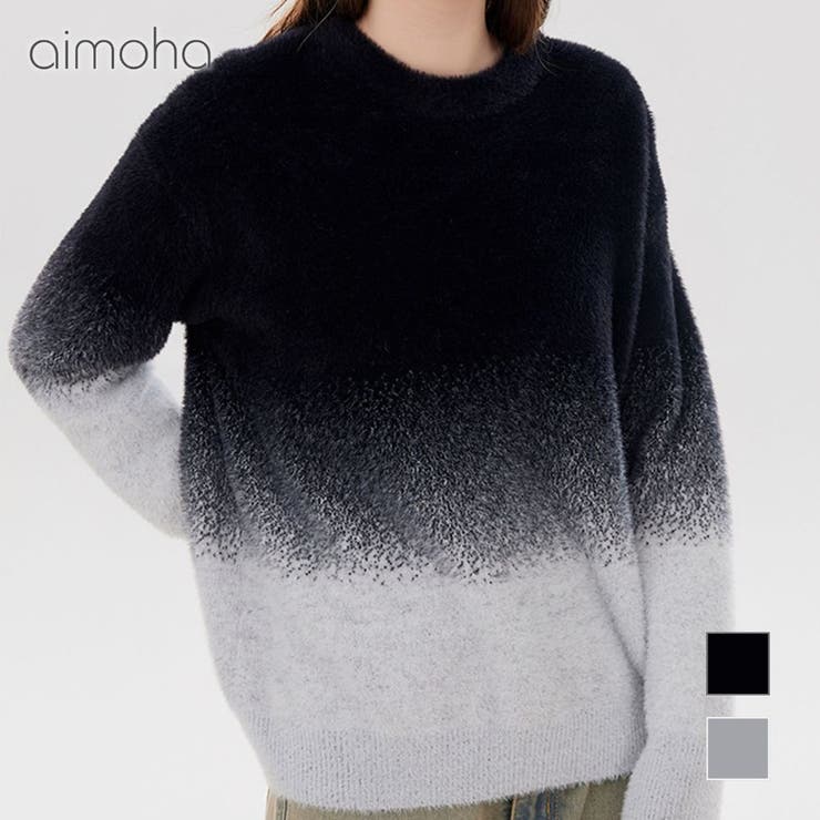 クルーネックニット/crew neck knit | aimoha  | 詳細画像1 