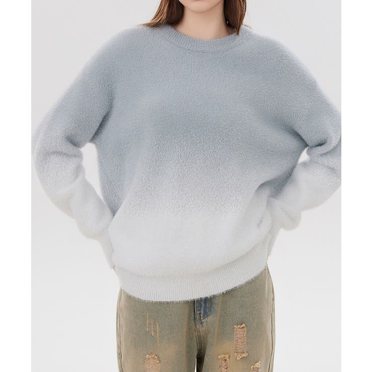 クルーネックニット/crew neck knit | aimoha  | 詳細画像4 