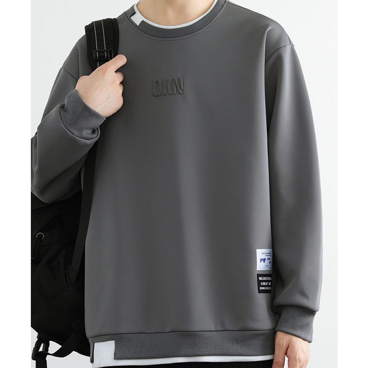 レイヤード風ボンディングクルースウェット Layered style | aimoha  | 詳細画像10 