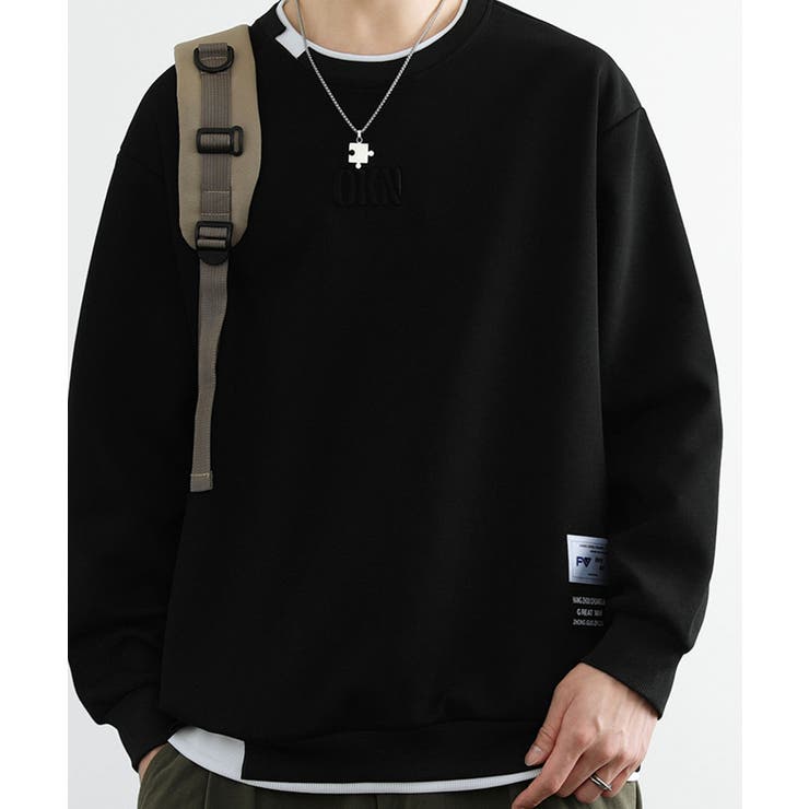 レイヤード風ボンディングクルースウェット Layered style | aimoha  | 詳細画像5 