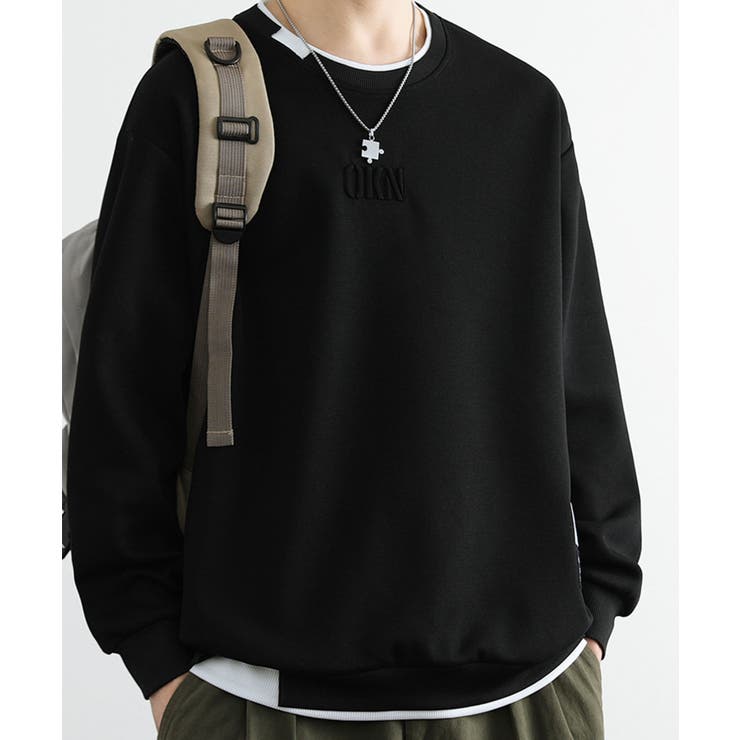 レイヤード風ボンディングクルースウェット Layered style | aimoha  | 詳細画像3 