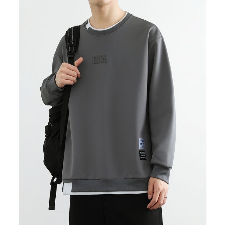 レイヤード風ボンディングクルースウェット Layered style | aimoha  | 詳細画像8 