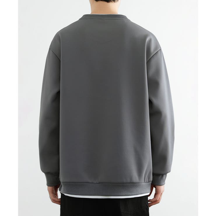 レイヤード風ボンディングクルースウェット Layered style | aimoha  | 詳細画像9 