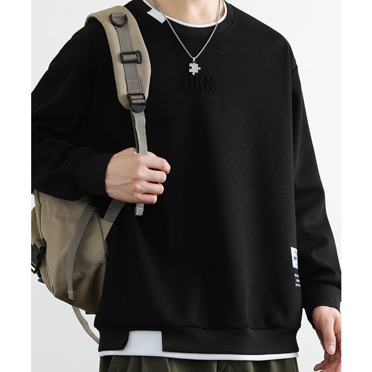 レイヤード風ボンディングクルースウェット Layered style | aimoha  | 詳細画像6 