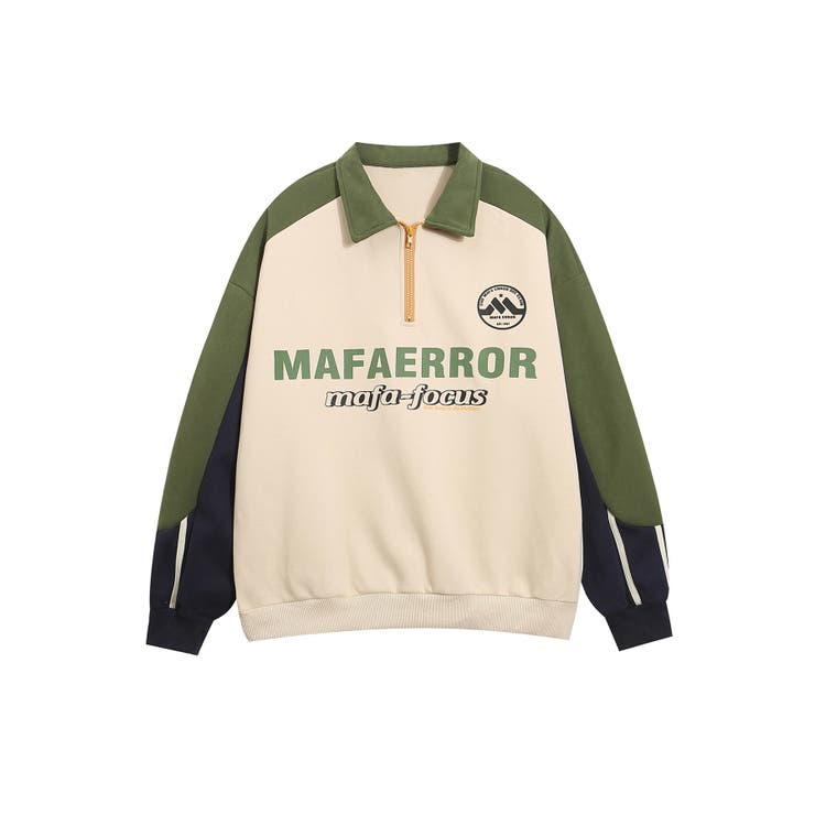 HOOK  select  アメカジヴィンテージ風袖配色切り替えプリントポロ襟ス… | HOOK | 詳細画像5 