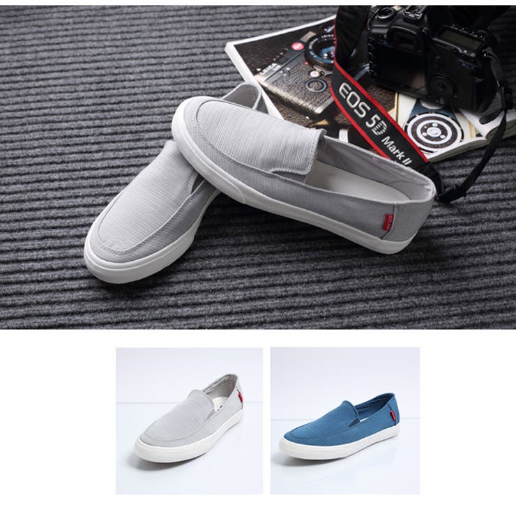 ドビーボーダースリッポン スニーカー メンズ | aimoha  | 詳細画像1 