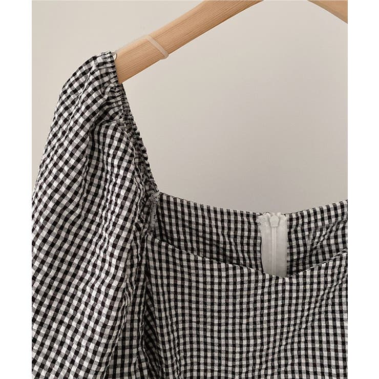 ギンガムチェックスクエアネックタイトミニワンピース 韓国ファッション ハイウエスト 品番 Xt Aimoha アイモハ のレディースファッション通販 Shoplist ショップリスト