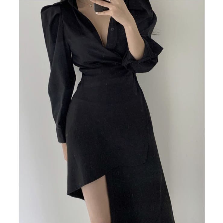 新作アシンメトリースカートシャツワンピース 韓国ファッション ハイウエスト 品番 Xt Aimoha アイモハ のレディースファッション通販 Shoplist ショップリスト