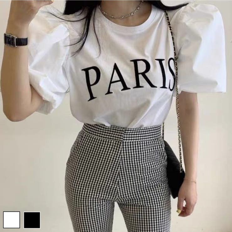 21新作parisロゴプリントフレンチガーリーtシャツ トップス 品番 Xt Aimoha アイモハ のレディースファッション 通販 Shoplist ショップリスト