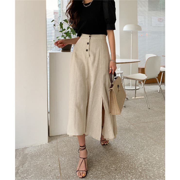 【Jasmine Grandiflorum】麻のロングマーメイドスカート 韓国フ… | aimoha  | 詳細画像12 