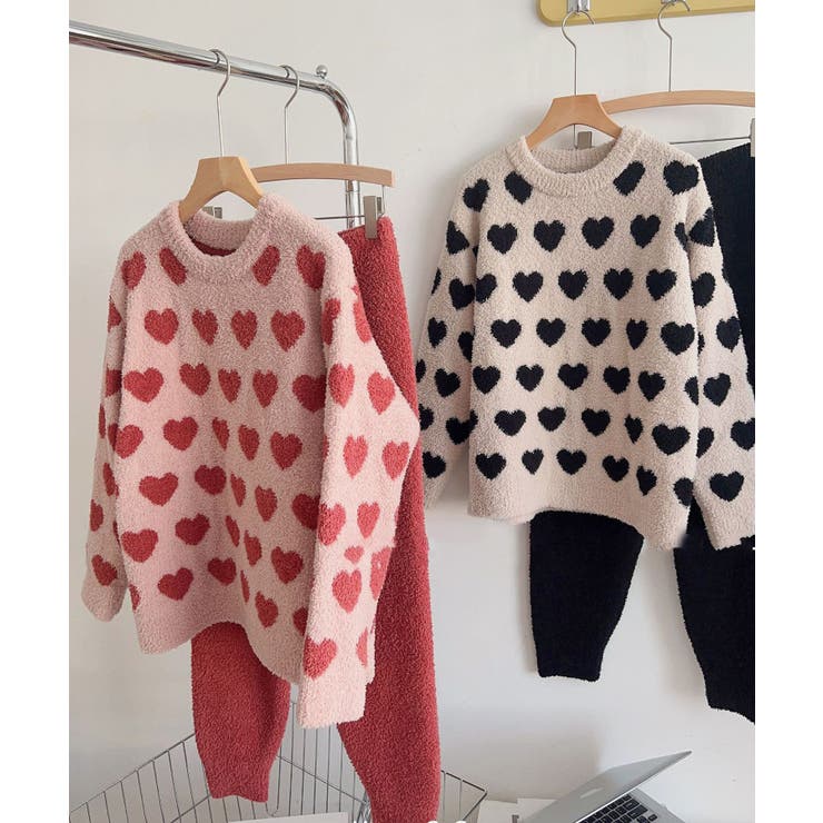 2点セット 秋冬もこもこ長袖＆ロングパンツ 柄ルームウェア【AW】 | aimoha  | 詳細画像9 