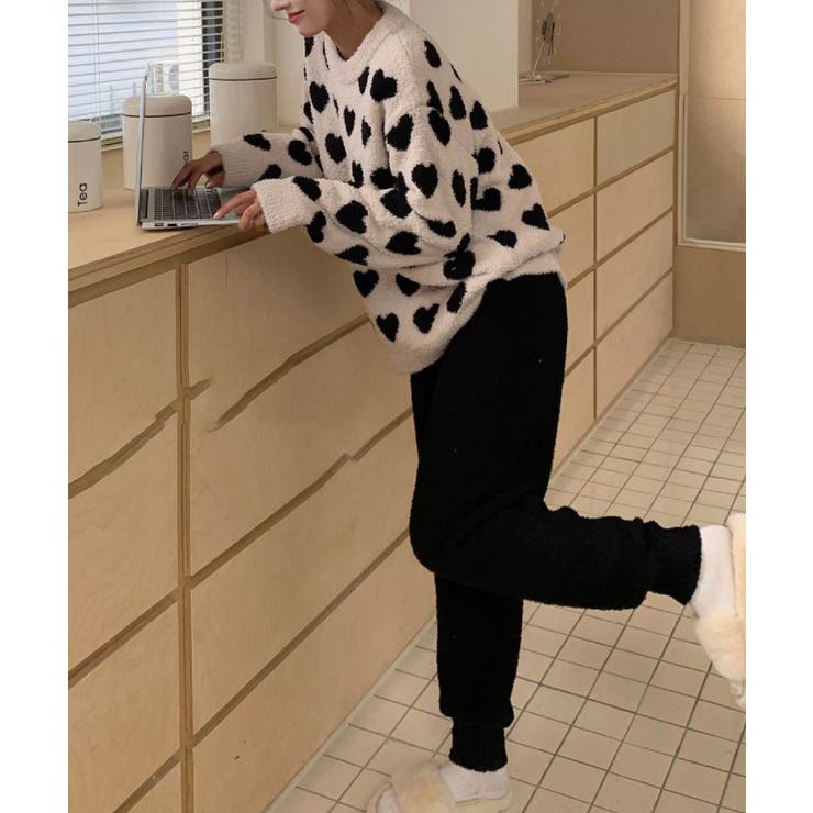 2点セット 秋冬もこもこ長袖＆ロングパンツ 柄ルームウェア【AW】 | aimoha  | 詳細画像11 