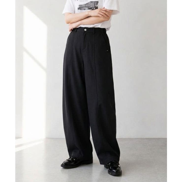 ブラック | スウェットカーブパンツ | aimoha 