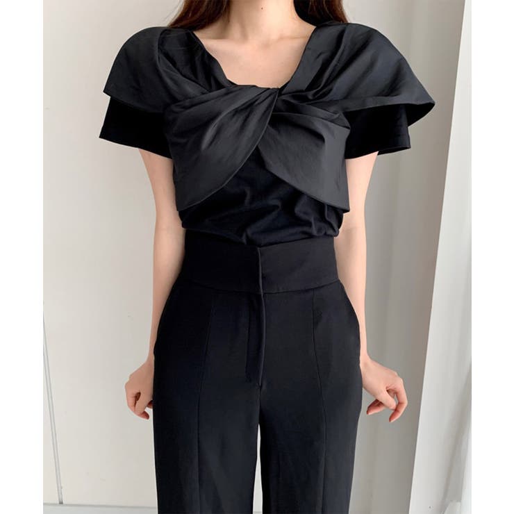 【Jasmine】2WAY肩見せクロスデザイン半袖Ｔシャツ Jasmine Gr… | aimoha  | 詳細画像6 